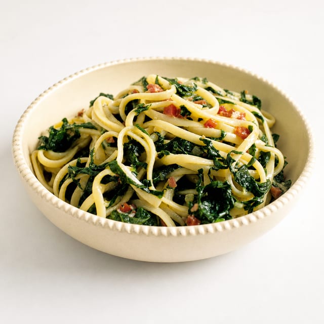 Spaghetti with Spinach.