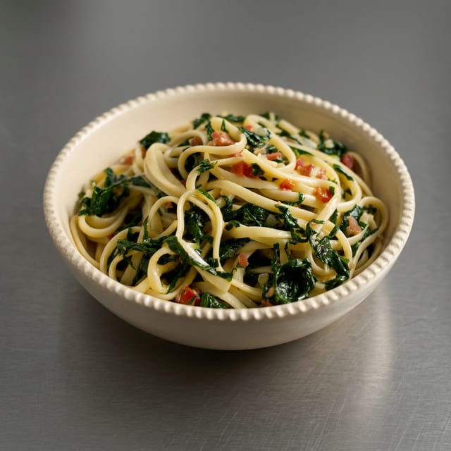 Spaghetti with Spinach.