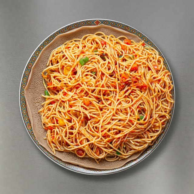 Spaghetti with Fish Dulet.