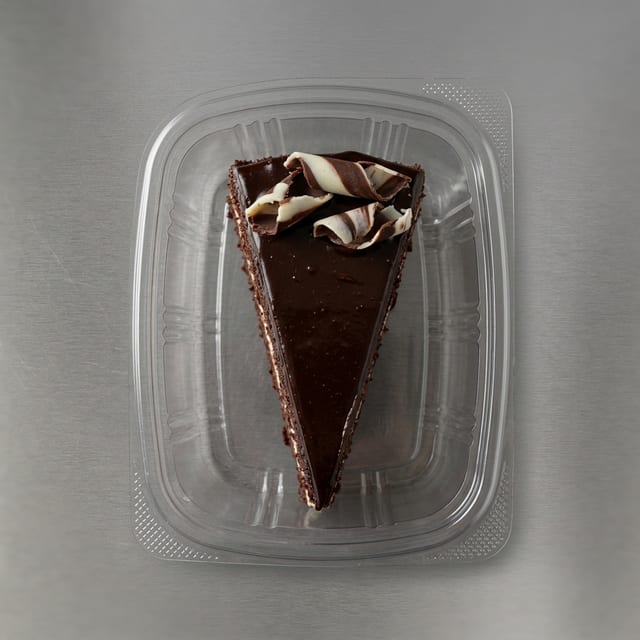Tuxedo Chocolate Mousse Cake Slice.
